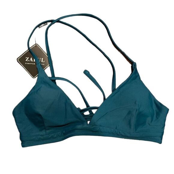 ZAFUL Women's Floral Print High Cut Crossback Lace-Up Bikini - Picture 16 of 17